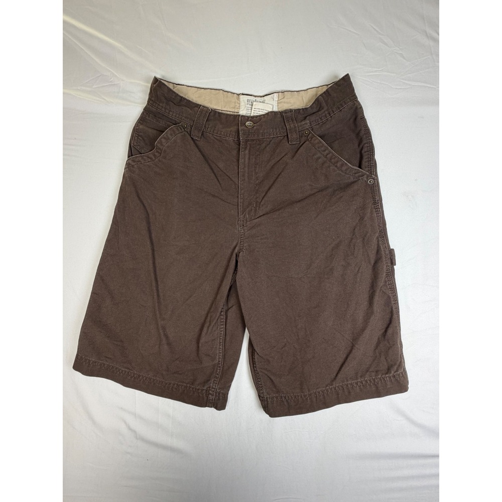 Urban Pipeline Y2K Boys Youth 18 Brown Canvas Cargo Utility Shorts
